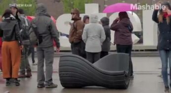 This furniture is 3D printed using recycled plastic bags