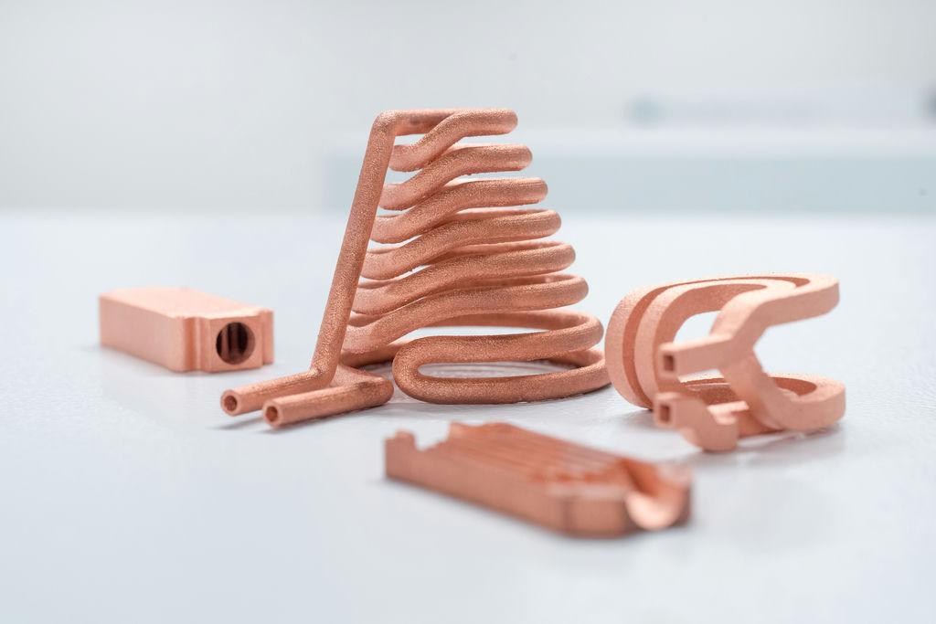 The printing of pure copper is attractive in plant engineering and construction.