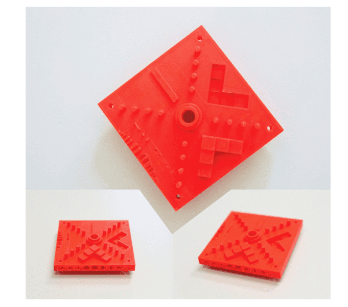 The test object 3D printed in the study.