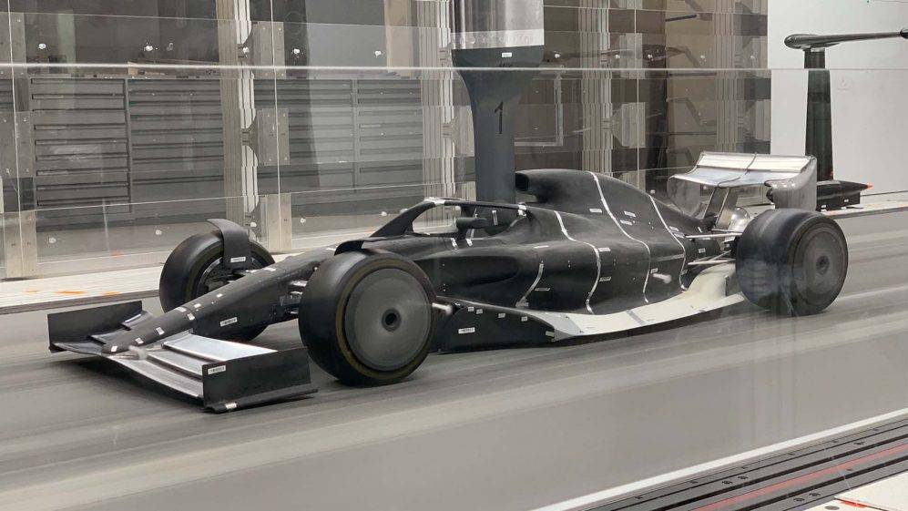 Formula-One-wind-tunnel-testing-of-2021-car