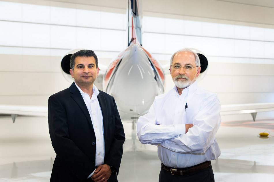Auburn University is using a $3 million grant from the Federal Aviation Administration to improve commercial air travel through the use of 3D-printed (or additively manufactured) metal components. Pictured, from left, are Auburn University faculty Nima Shamsaei and Steve Taylor.