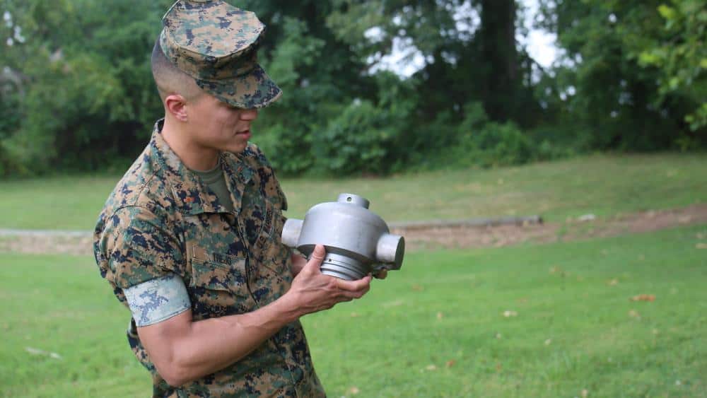 Marine Corps 3D print a rocket headcap for mine-clearing missions