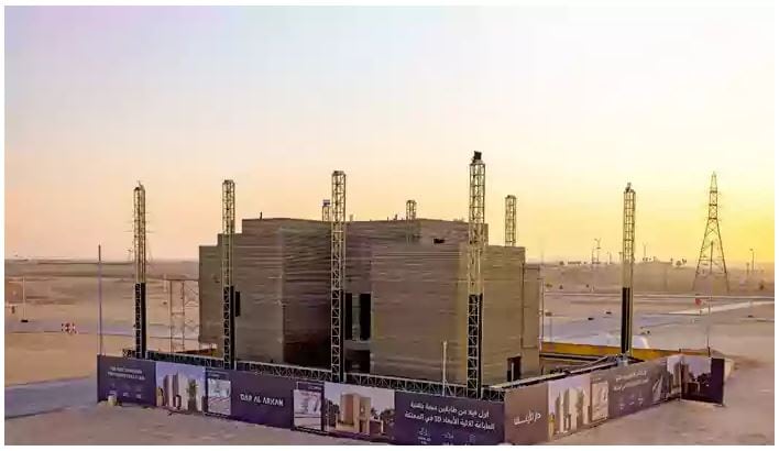 First 9 meter high 3D printed villa built in Saudi Arabia