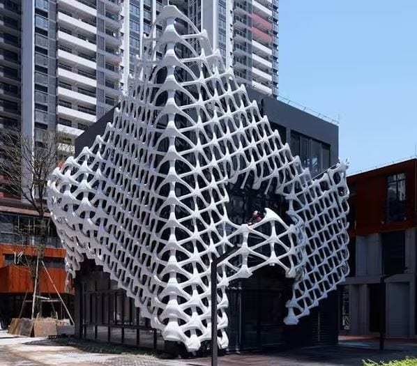 A 3D printed facade in Foshan