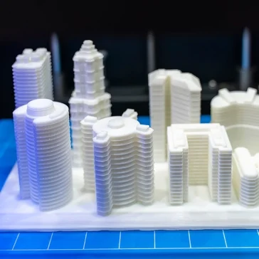 3d printed miniature buildings