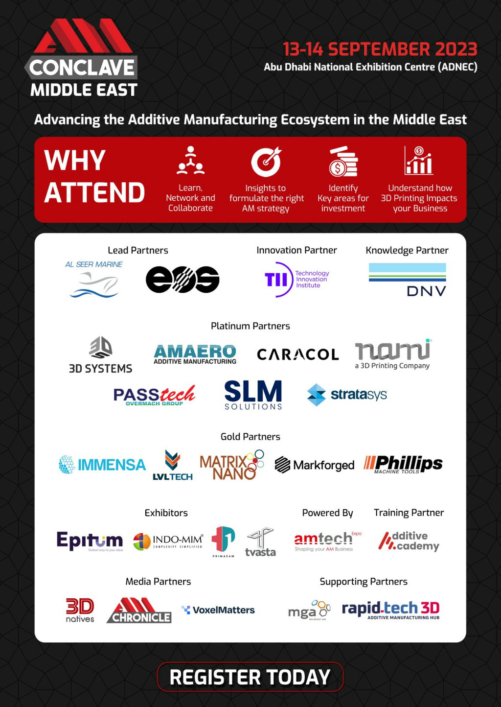 Leading Additive Manufacturing companies in Middle East to join AM Conclave