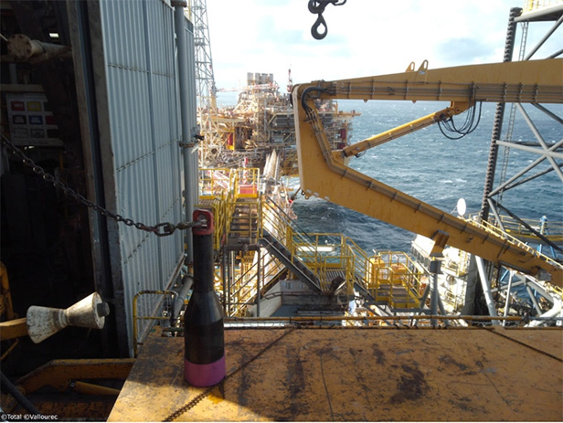 The 3D printed water bushing lower left on board the EIG Elgin Franklin rig. Photo via Vallourec