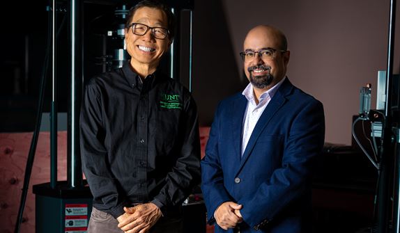 UNT faculty members Herman Shen left and Hector Siller right Courtesy UNT