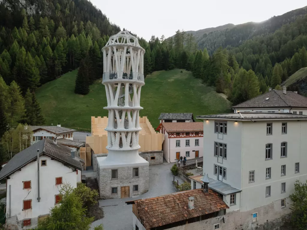 World's Tallest 3D-Printed Tower Constructed at Swiss Alps 1 tor alva switzerland eth zurich architecture 3d printing birdviewpicture dezeen 2364 col 0