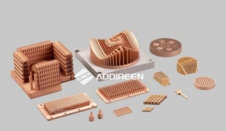 Pure copper and copper alloy (CuCrZr, CuCrNb, CuSn10) samples produced using ADDIREEN's green-laser powder bed fusion AM machines (Image courtesy: Addireen Technologies)